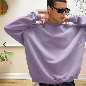 Jaded London Oversized Garment Dyed Sweatshirt in Purple